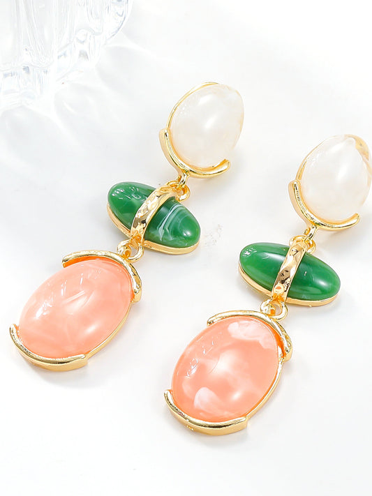 Renkli Kristal Kolye Küpeleri