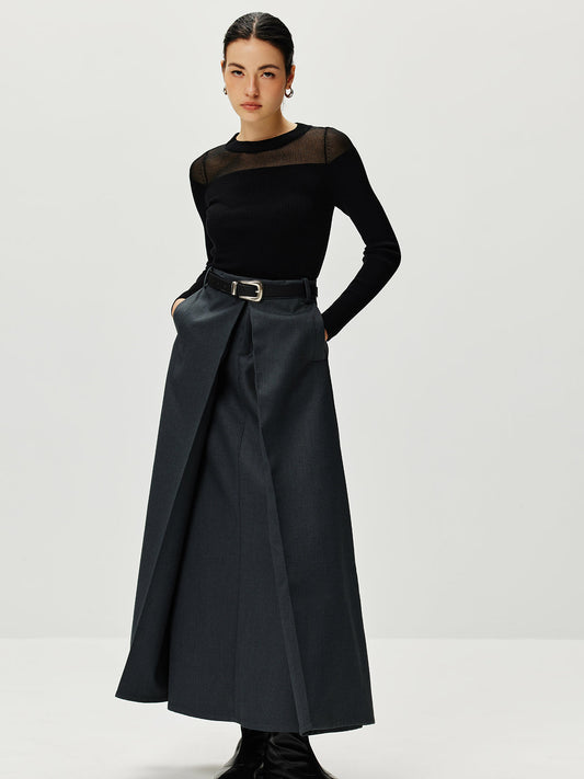 Yarı Şeffaf Panelli Kazak