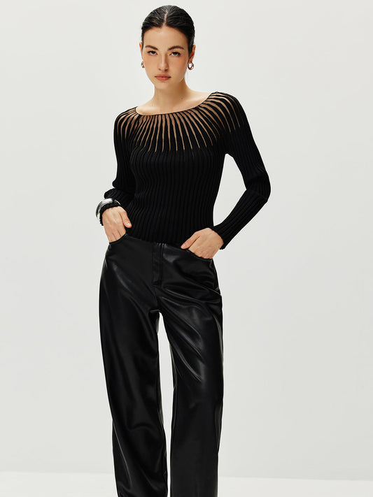 Kanalı Çizgili Süveter