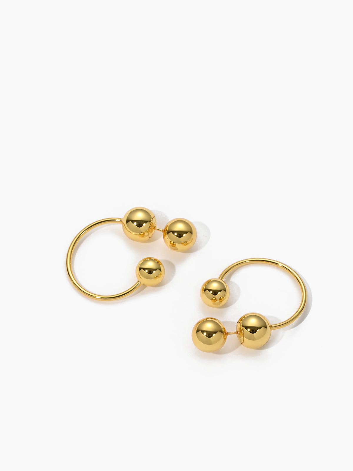 Altın Top Stud Hoop Küpe