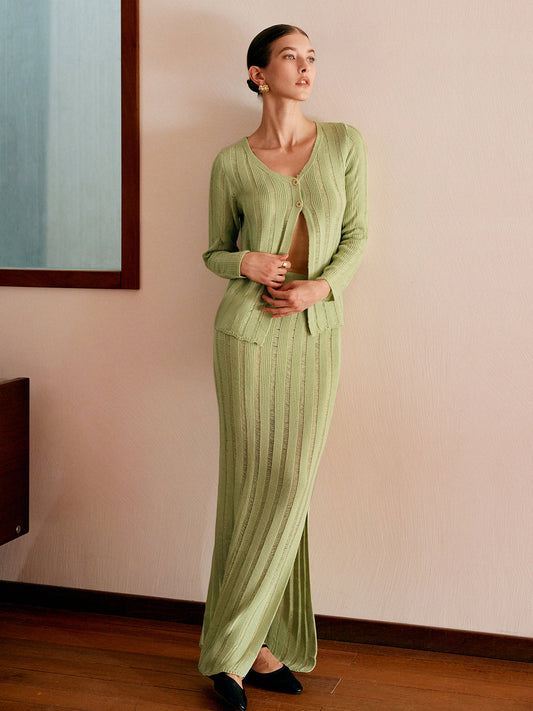 Kanalı Çizgili Bölünmüş Kazak Takımı