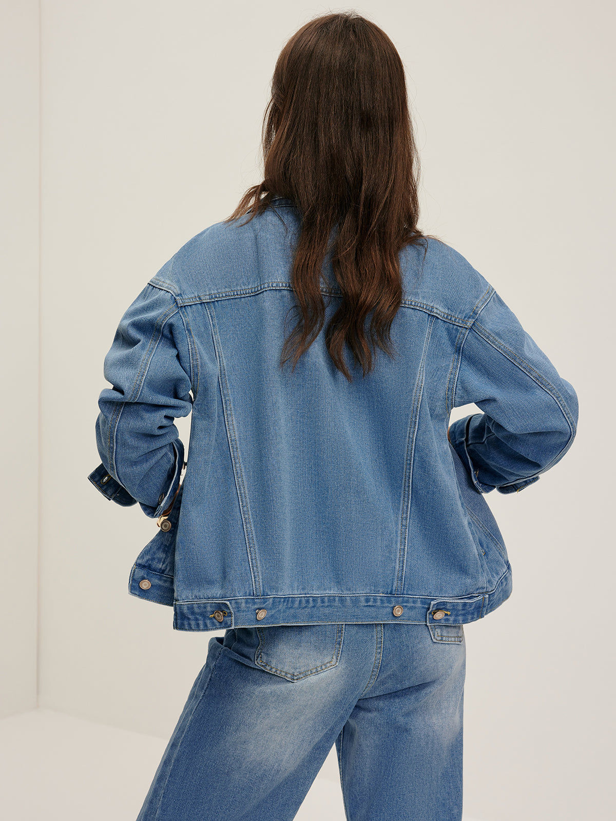 Yaka Cep Denim Ceket