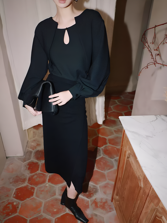 Düğme Kesik 2'si 1 Arada Bluz