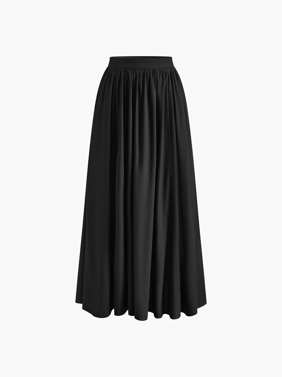 Keten Plise Maxi Etek