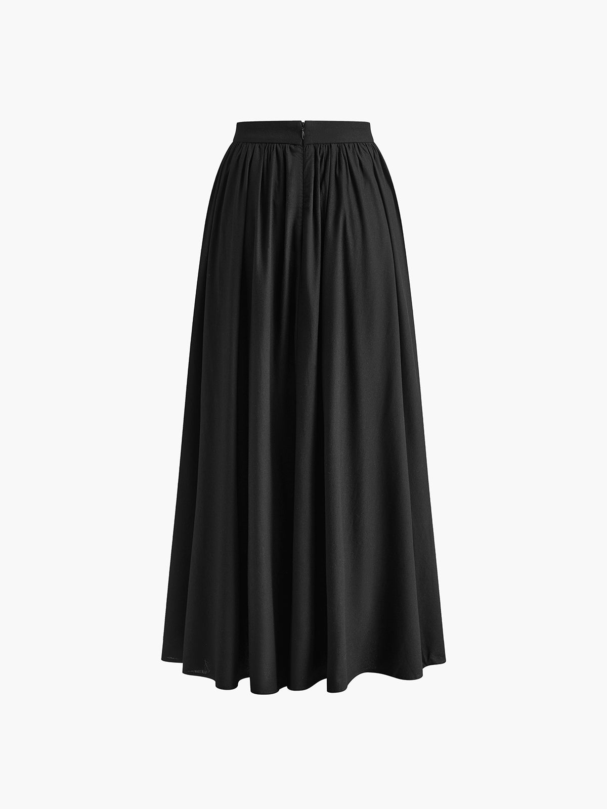 Keten Plise Maxi Etek
