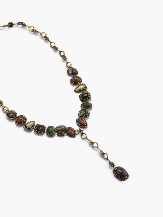 Boheme Geometrik Taşlar Kolye