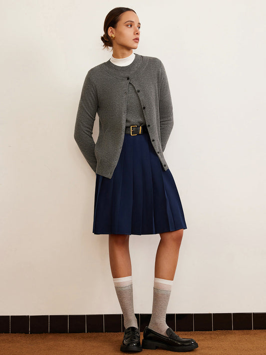 Yün Karışımlı Manto Hırka