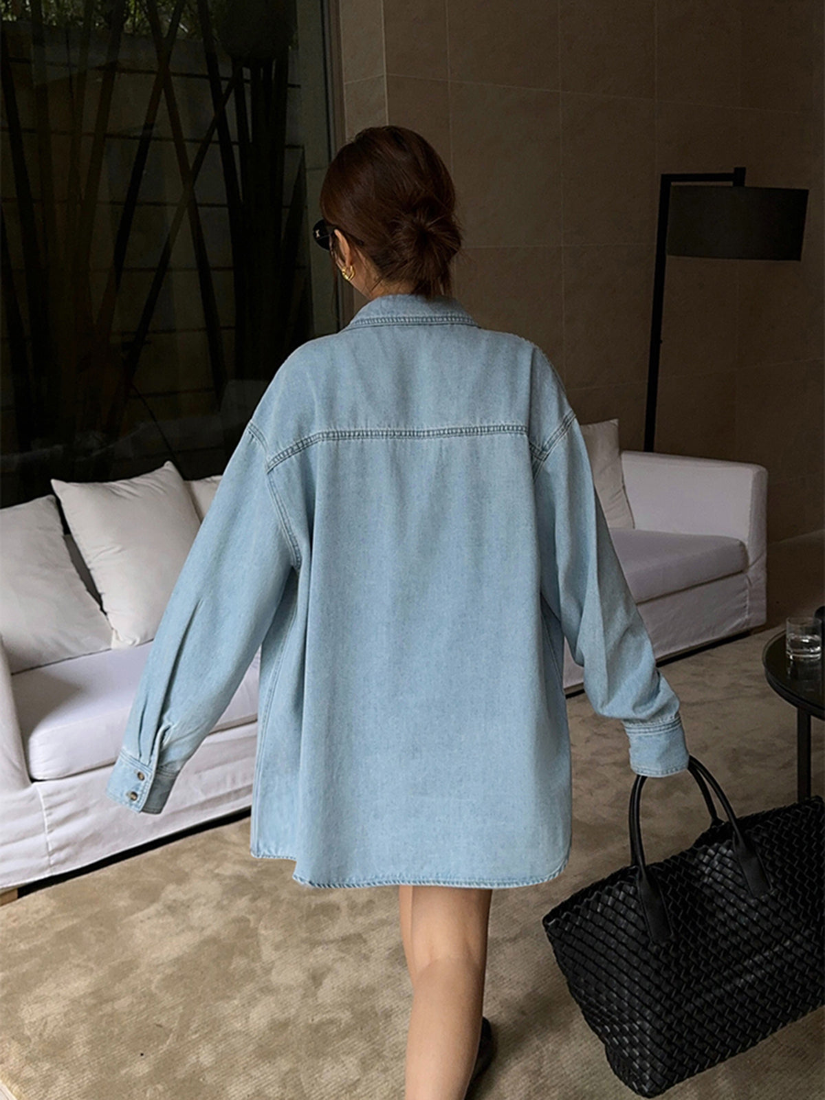 Yaka Cep Denim Ceket
