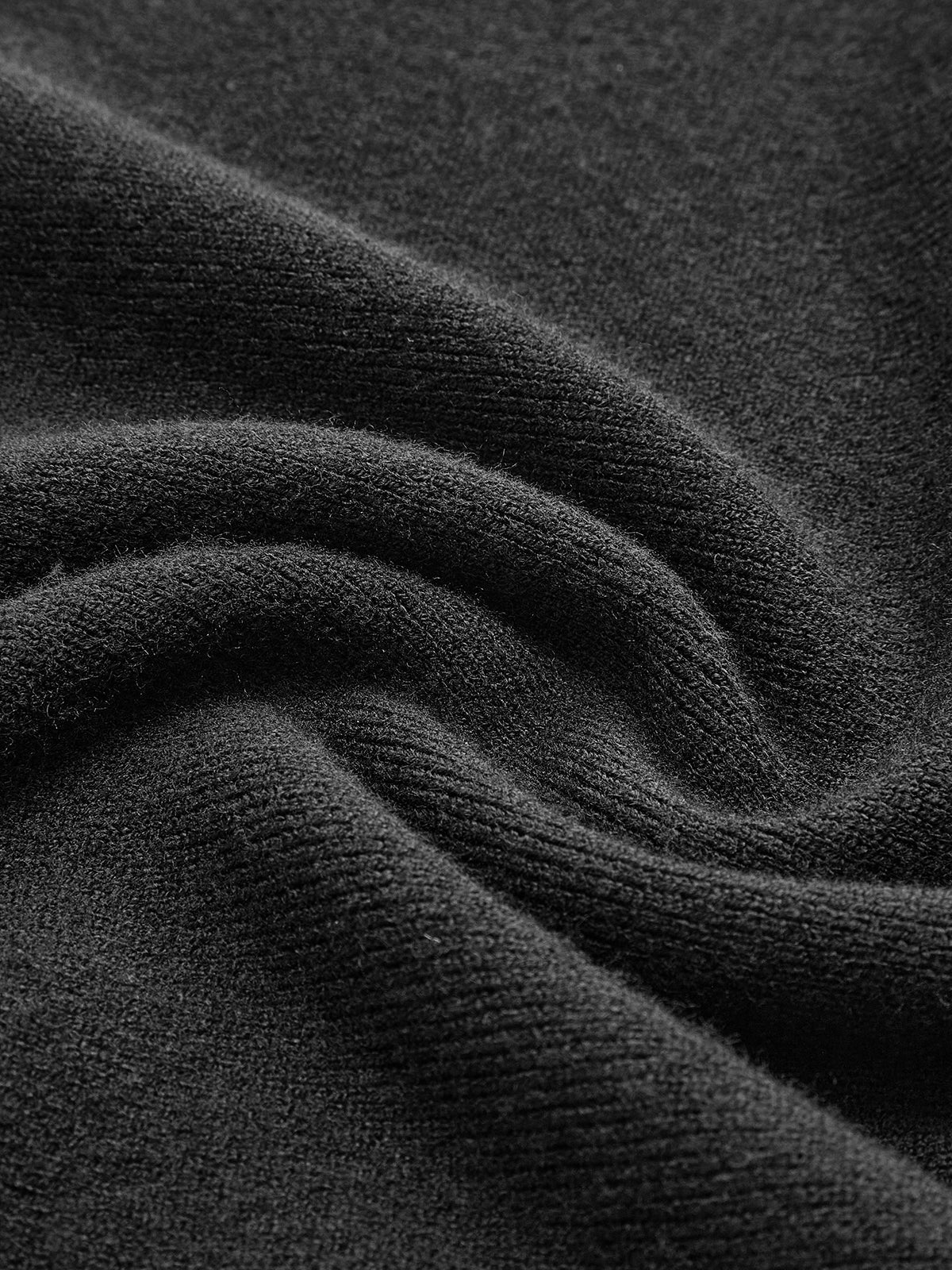 Zıt Yaka Akışkan Kazak Kısa Elbise