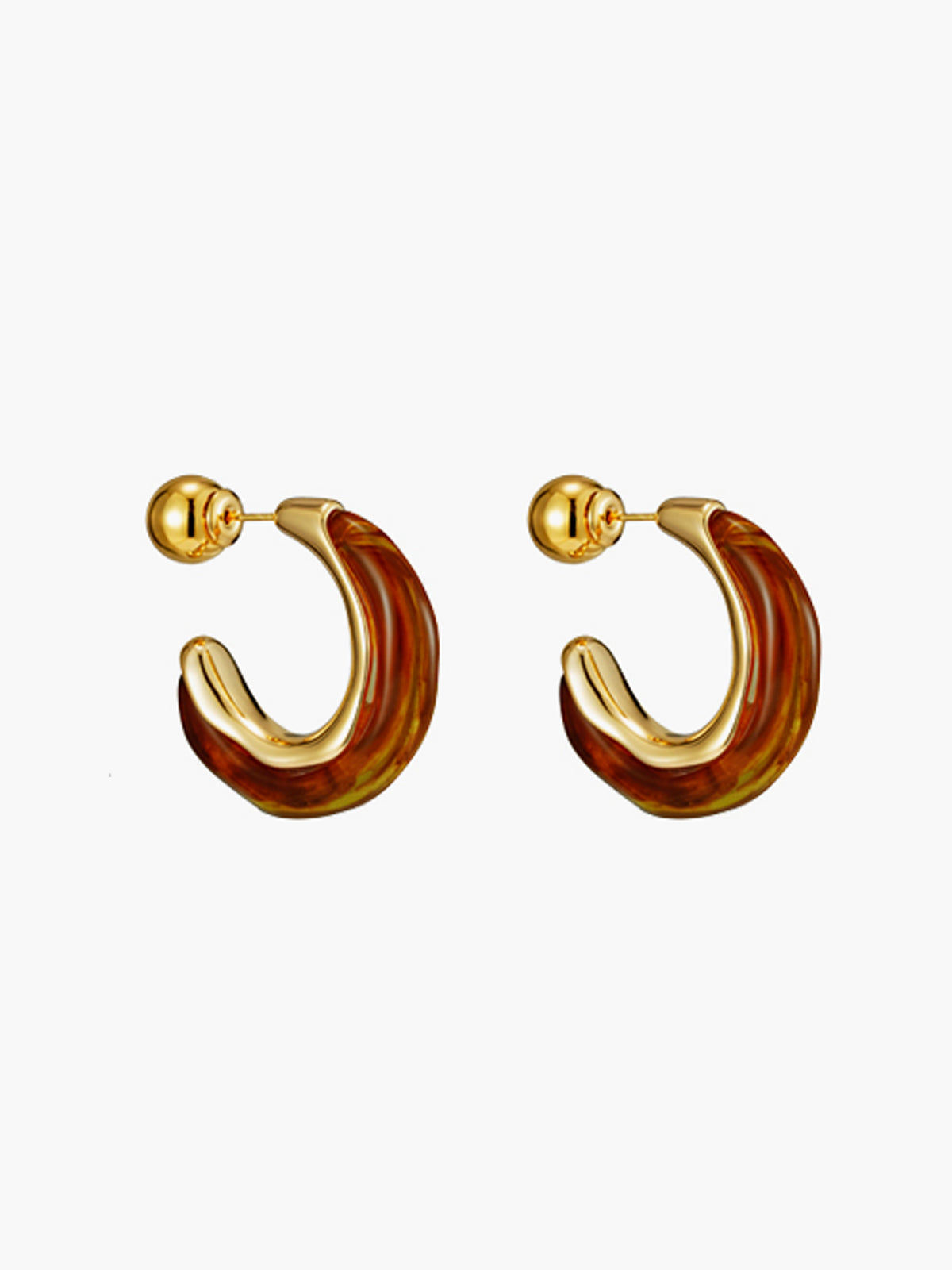 Retro Hoop Stud Küpe
