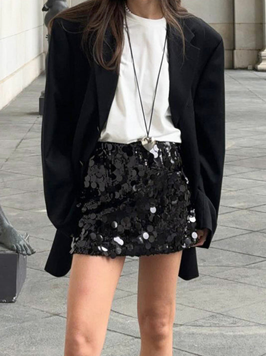 Sıralı Dekor Mini Etek