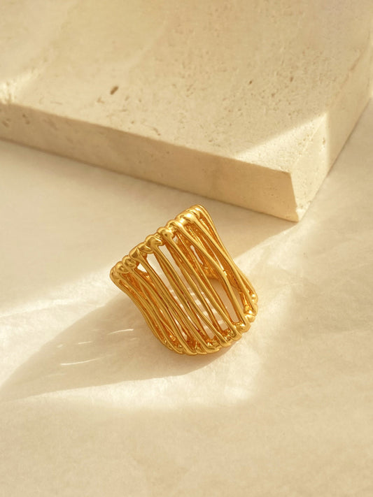 C-Şekil Altın Çit Açık Yüzük