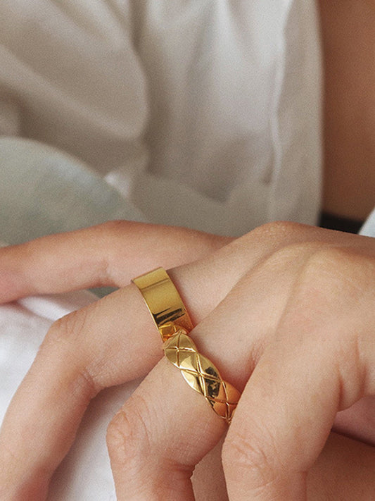 Yamuk Desenli Tünel Yüzüğü