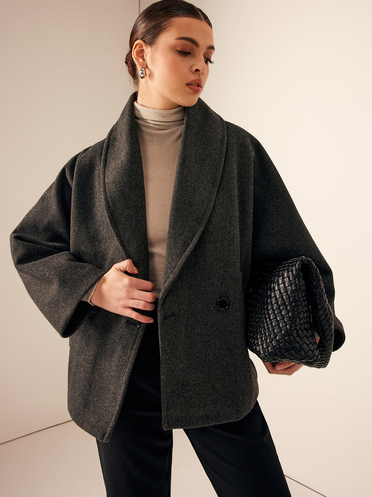 Tweed Cepli Bol Ceket