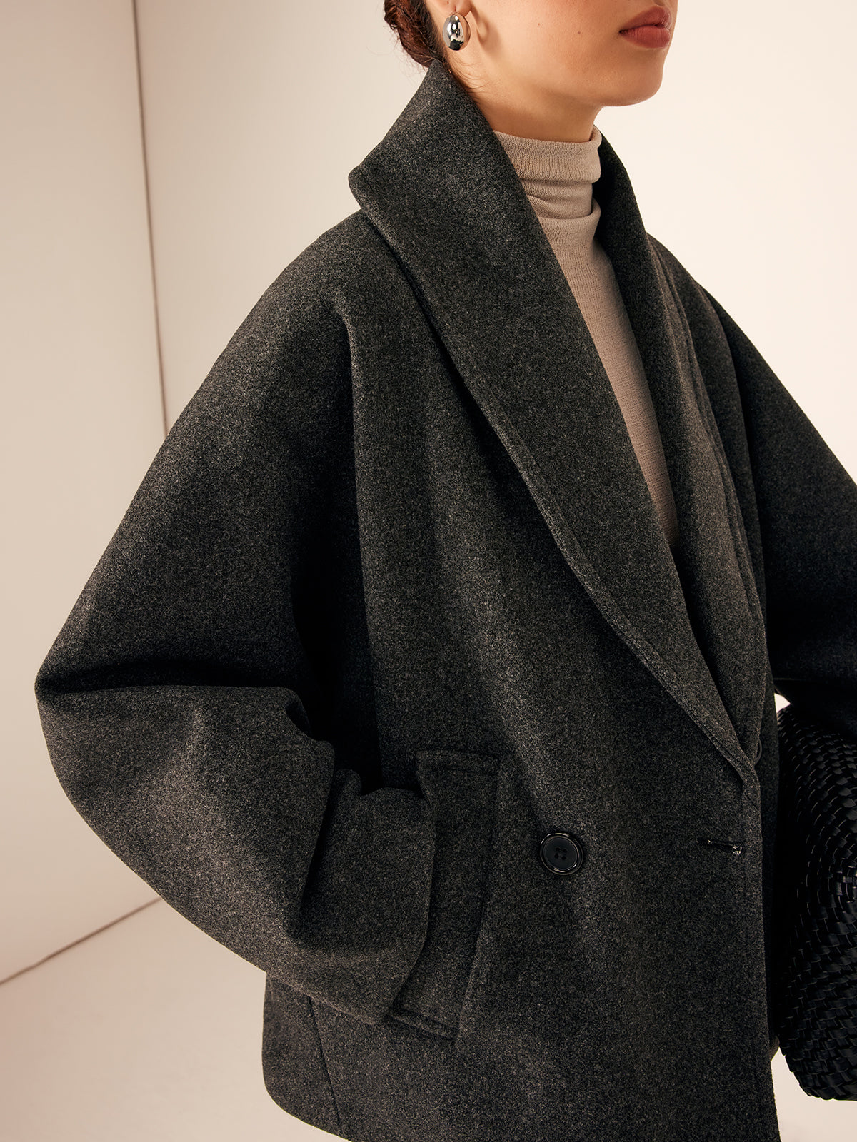 Tweed Cepli Bol Ceket