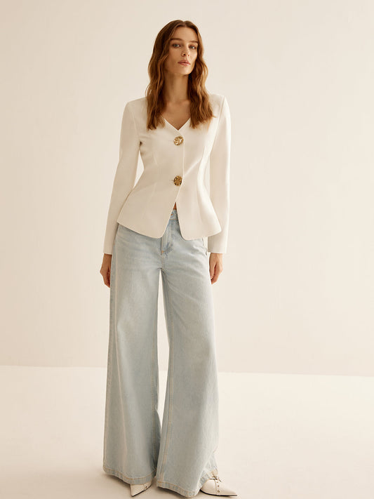 Yırtmaçlı İnce Ceket