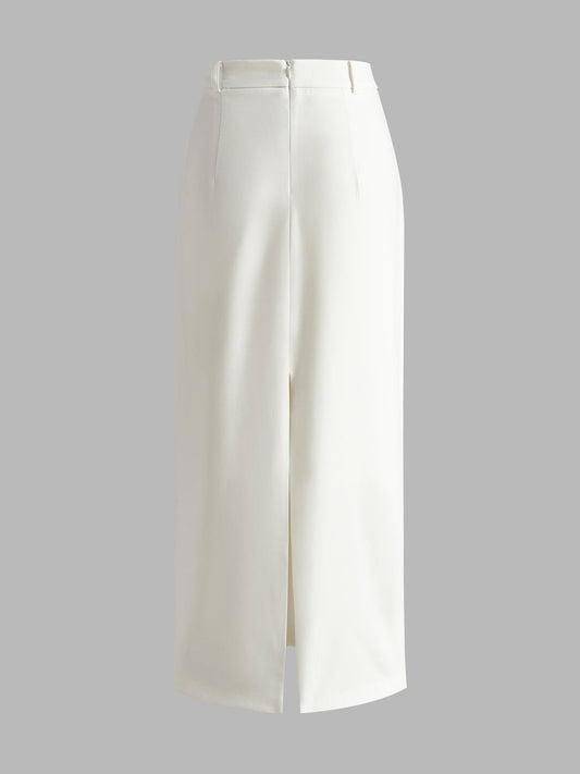 Şık Yırtmaçlı Maxi Etek Kemer Olmadan