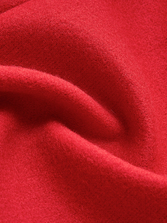 Temel Ekose Yün Uzun Palto