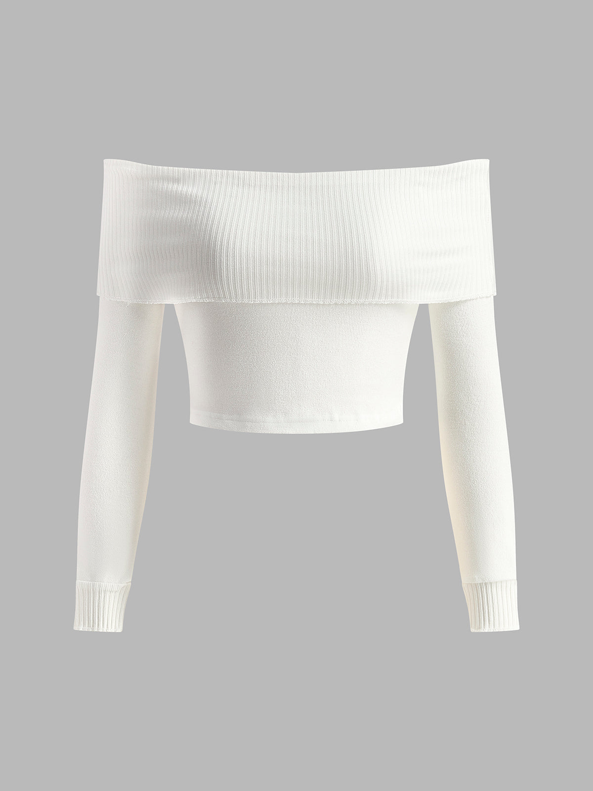 Yarışmalı Off-Shoulder Triko Üst