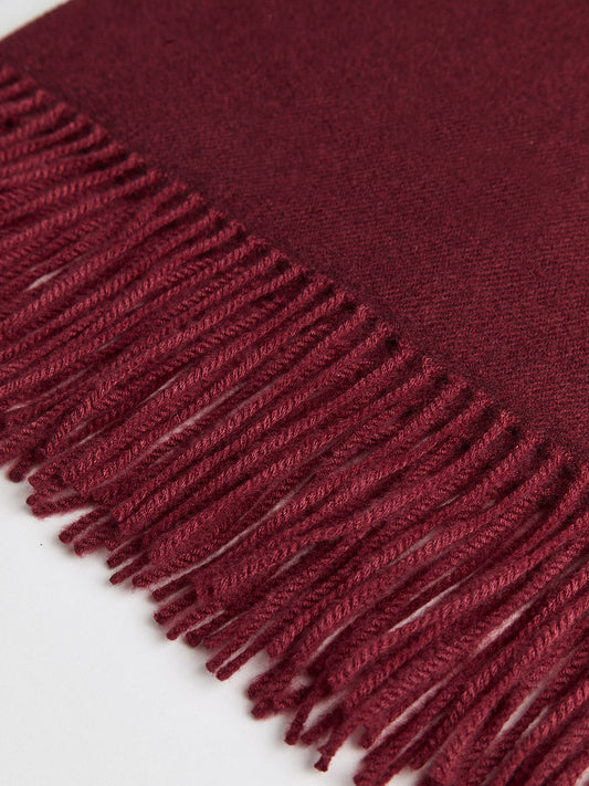 Yün Karışımı Vintage Püskül Şal