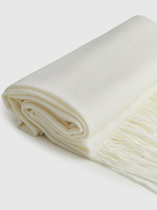 Yün Karışımlı Minimalist Ponpon Eşarp