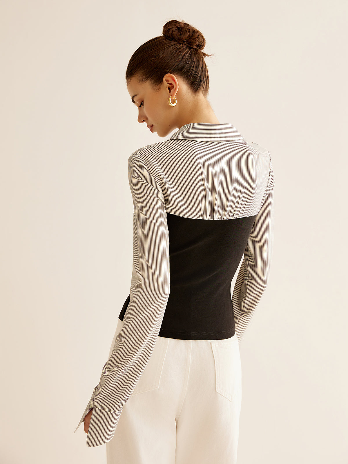 Renkli Blok Panel Polo Bluzu