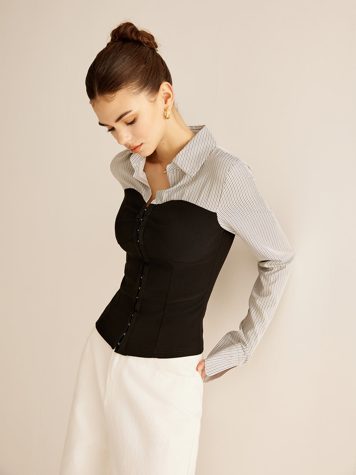 Renkli Blok Panel Polo Bluzu