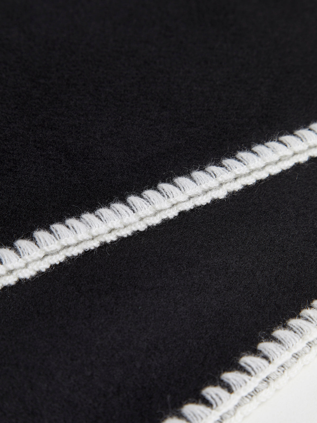 Kontrast Dikiş Bordeux Şal