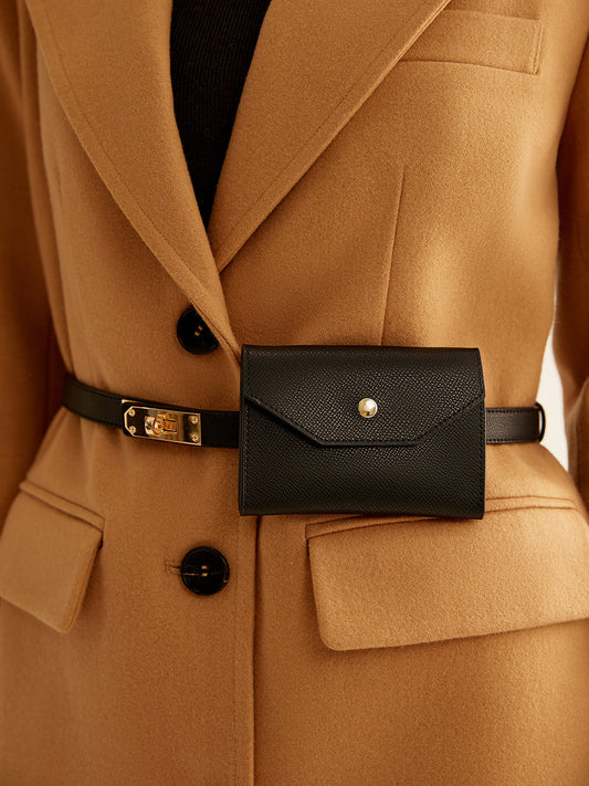 Deri İnce Bel Çantası Seti