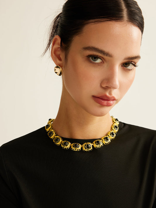 Eski Stil Emaye Kolye