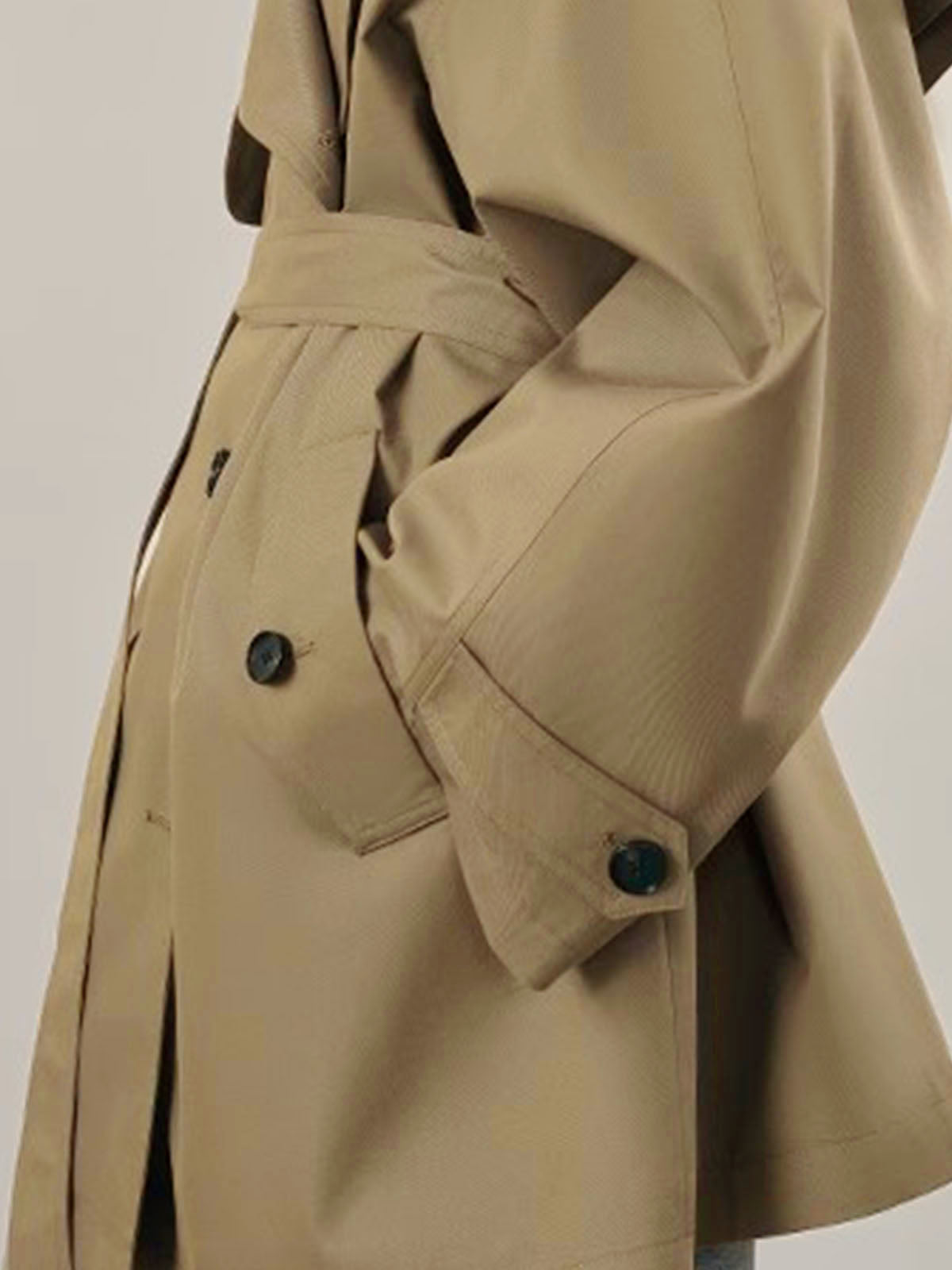 Yaka Oversize Kemerli Trençkot