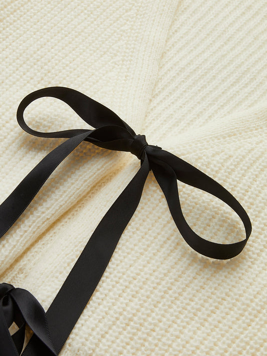 V-Yaka Kemerli Ribana Örgü Hırka