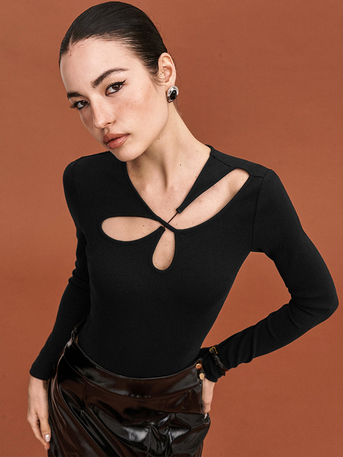 Kesik Skinny Bodysuit