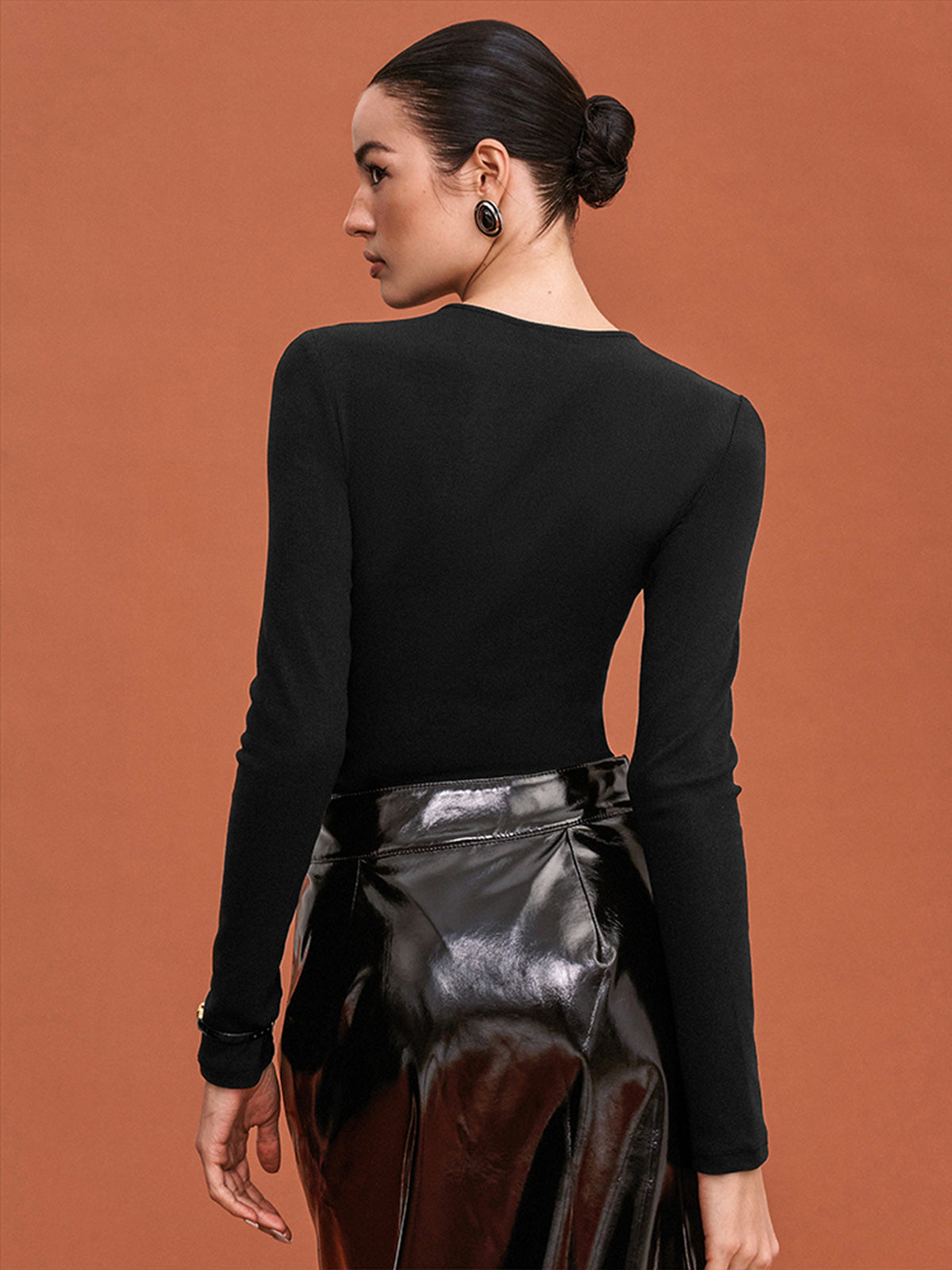 Kesik Skinny Bodysuit