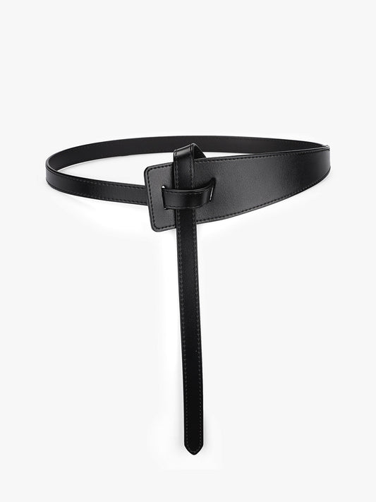 Asimetrik Düğümlü Deri Kemer