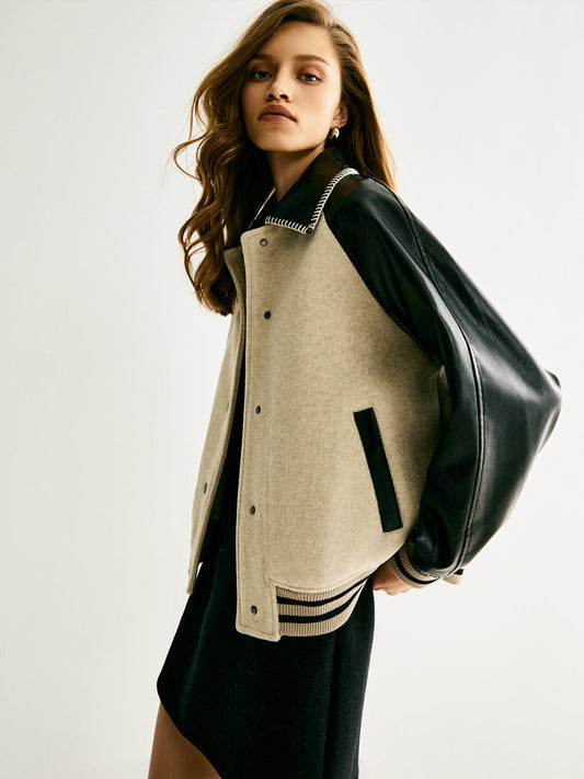 Spor Şıklığı Yün Karışım Panel Ceket