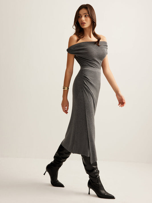 Karakış Yumağı Dramatik Etek Takımı