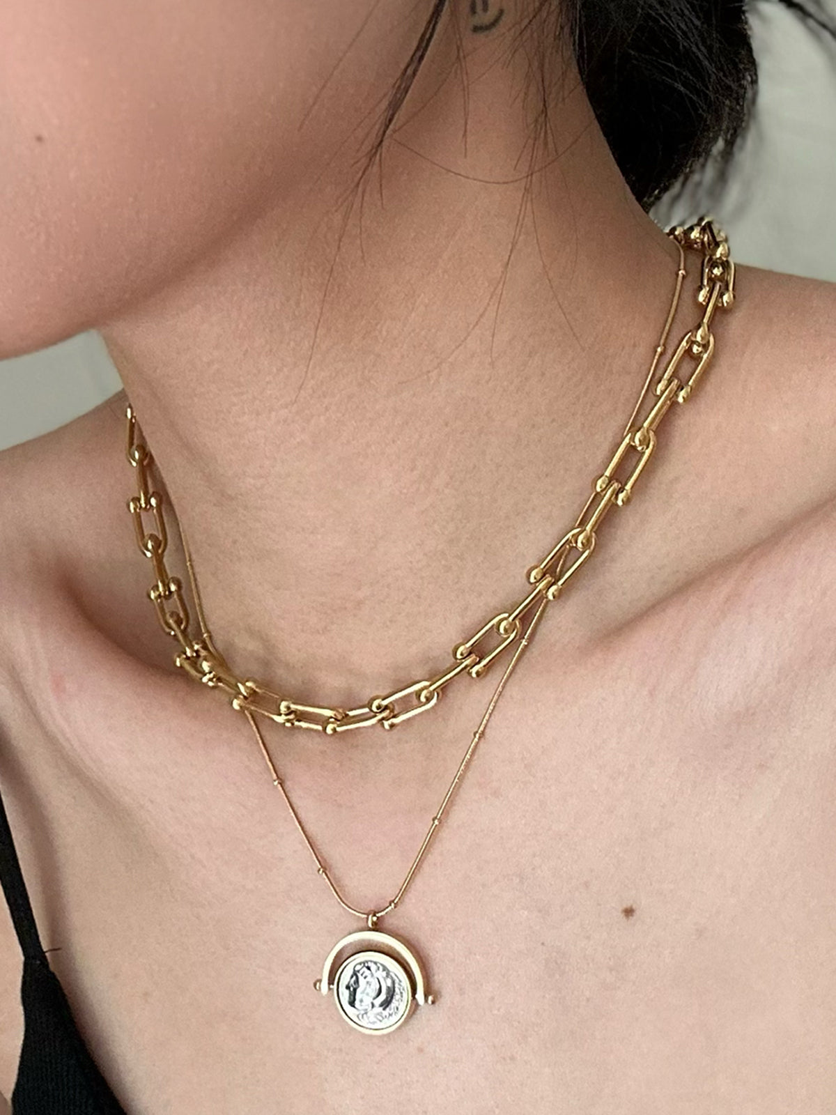 At nalı Tokası Bambulu Clavicle Choker