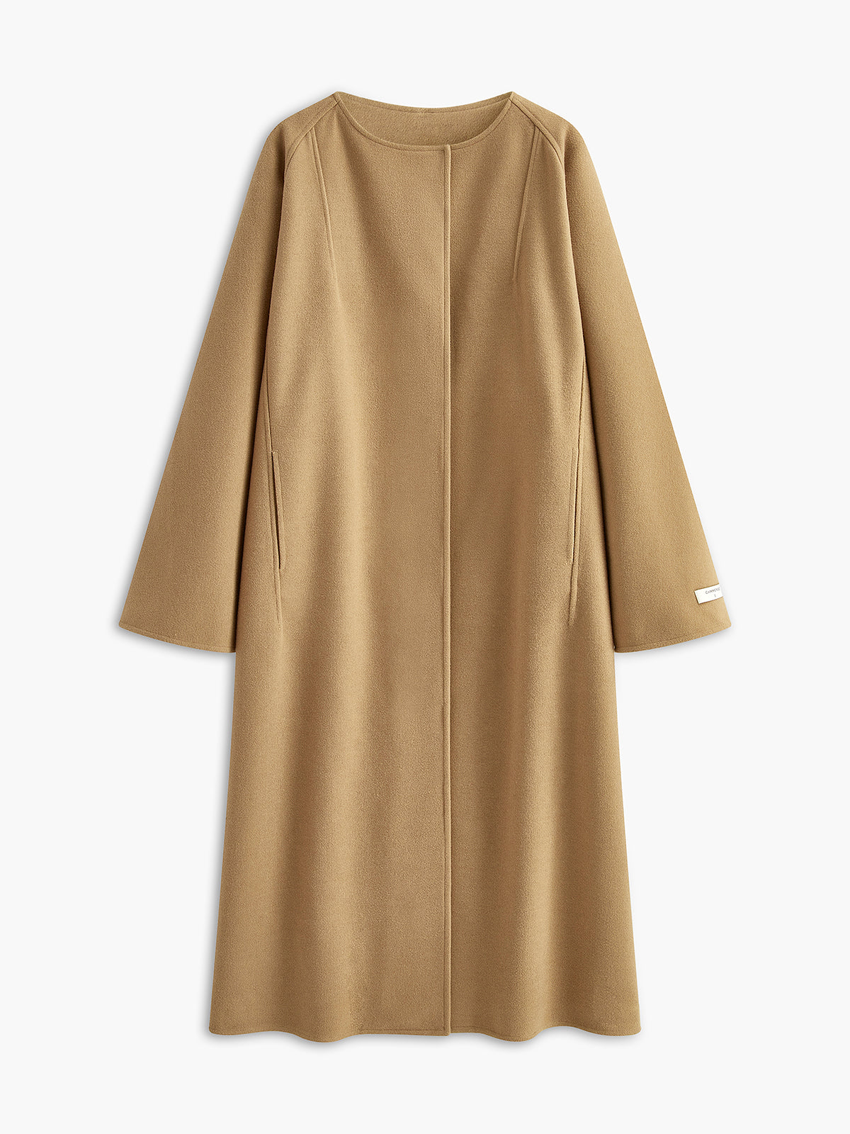 Minimalist Oversized Yün Uzun Palto