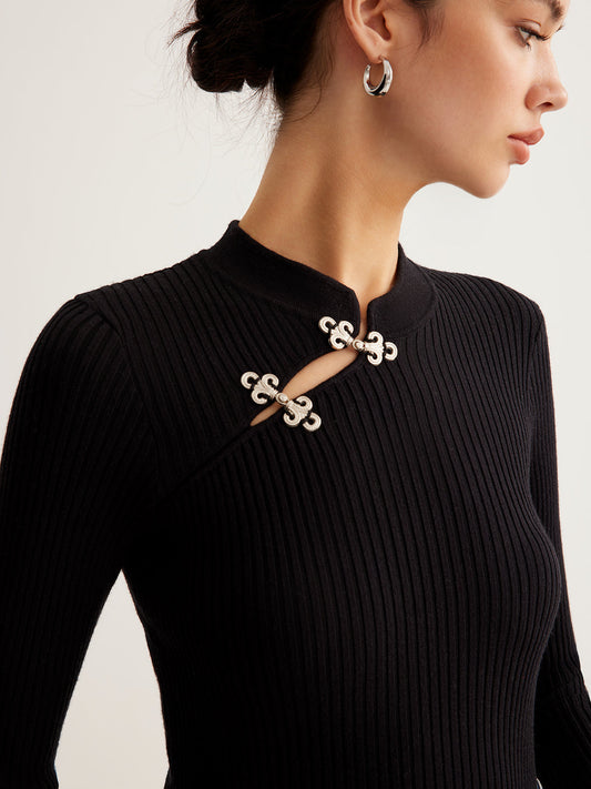 Çok Amaçlı Metal Dekor Triko Üst