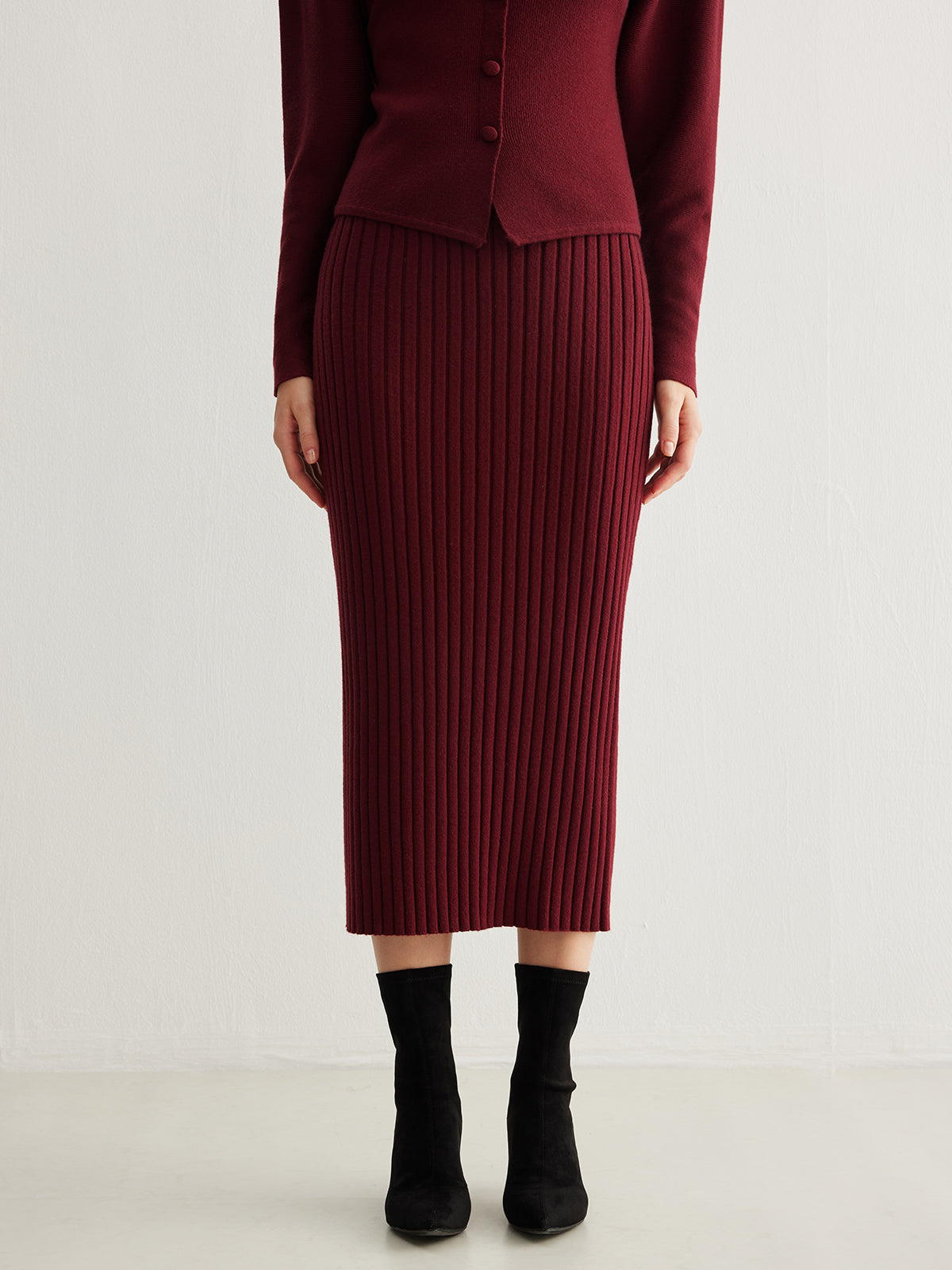 Minimalist Ribbed Sweater Etek