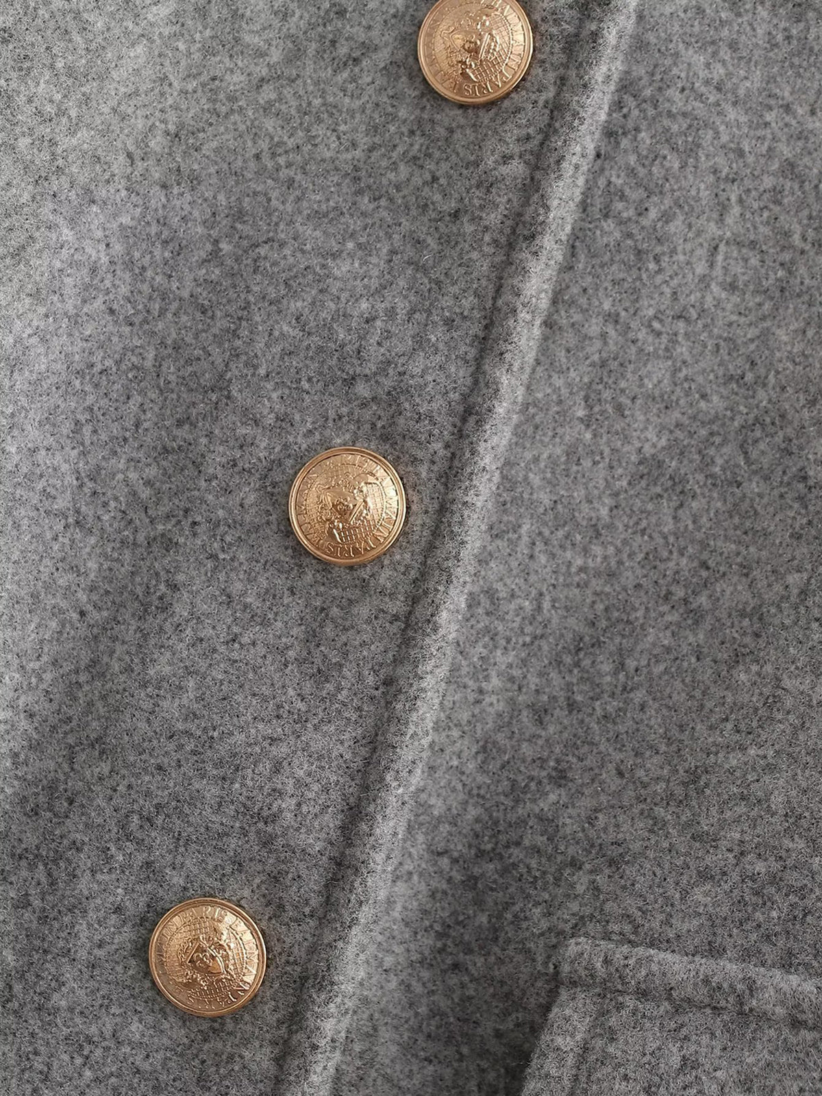 Süet Düğme Kısa Polo Ceket