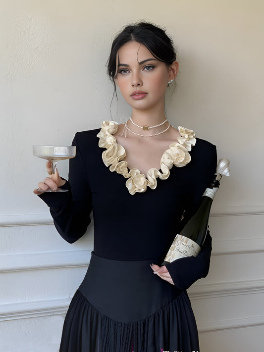 Pamuk Çiçekli Dantel Slim Tişört