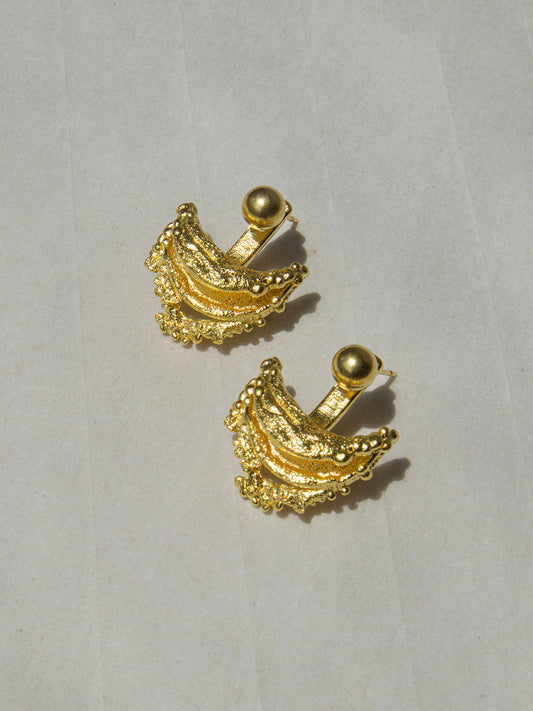 Retro Düzensiz Kırmızı Küpe