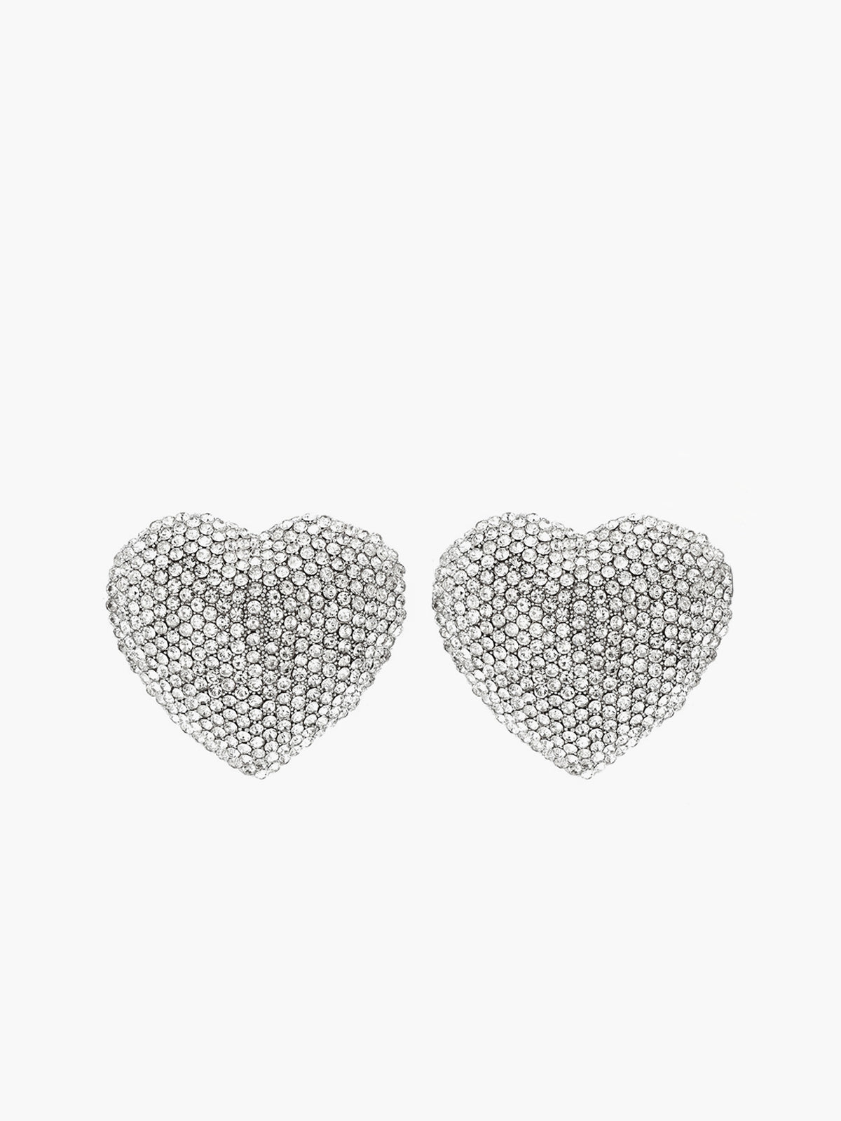 Rhinestone Kalp Küpe
