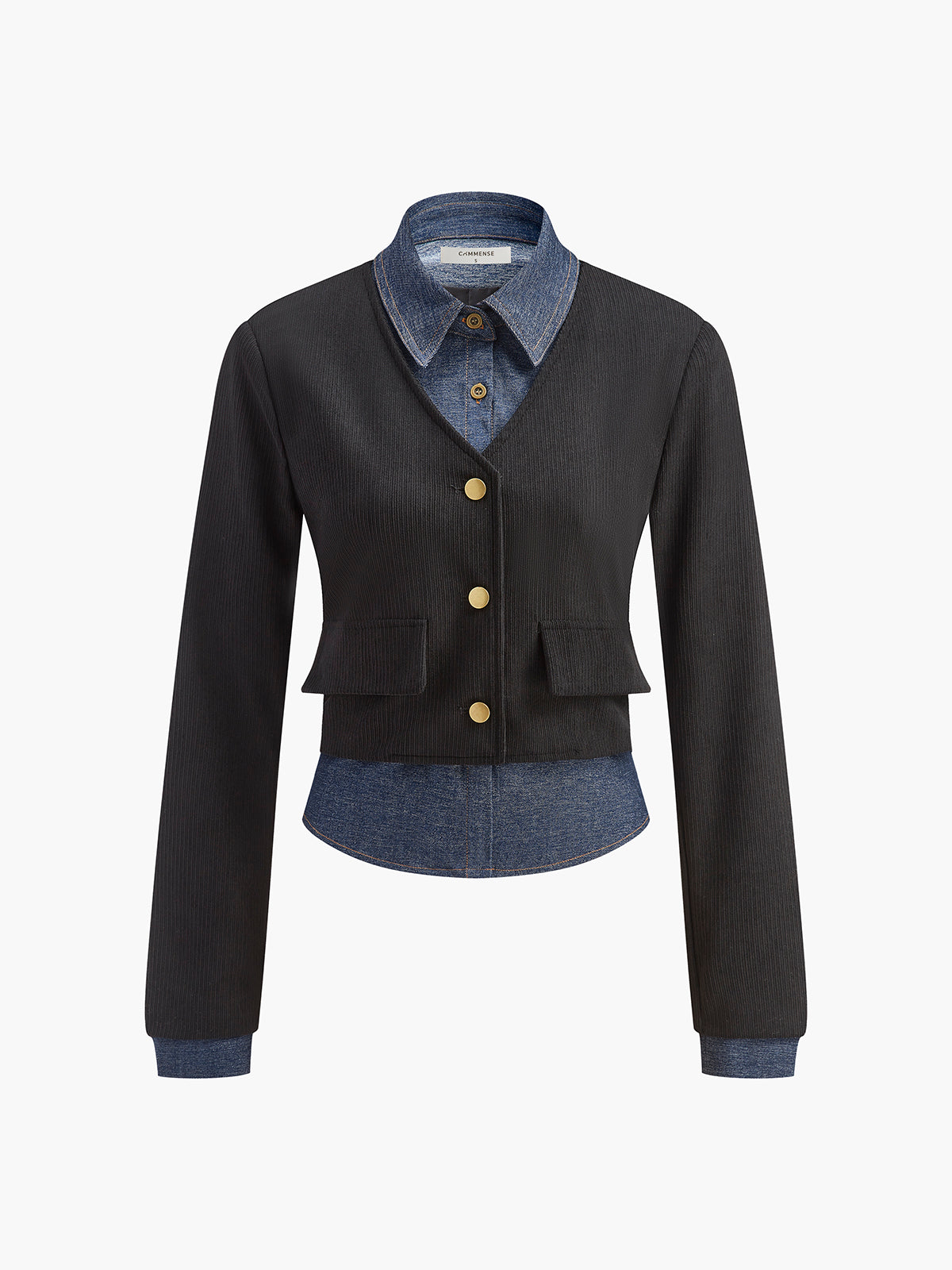 2 in 1 Denim Panel Polo Tişört