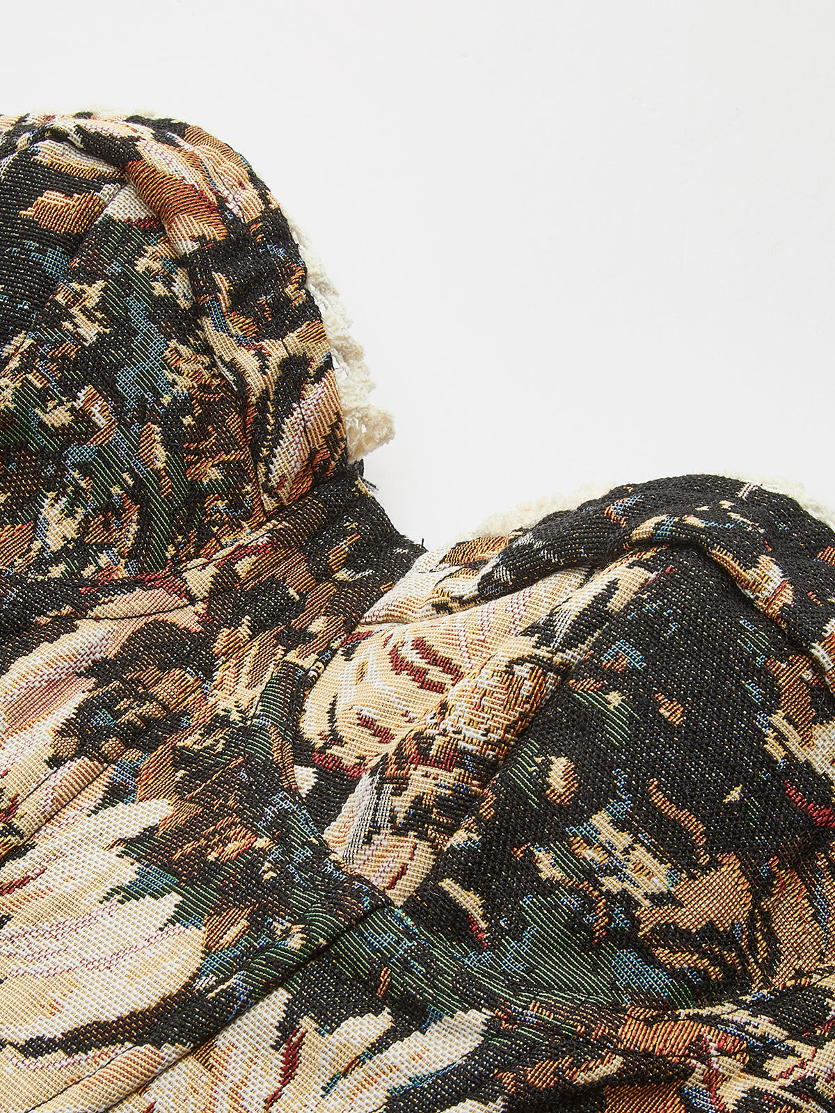 Retro Printed Structured Cord Corset