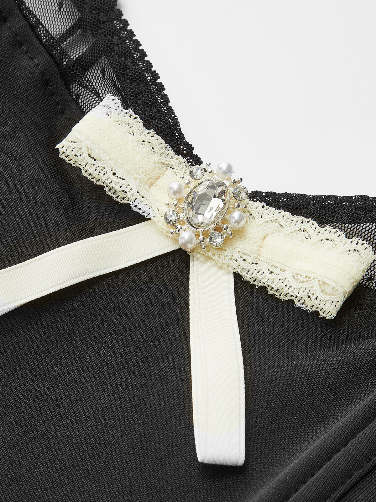 Rhinestone Yaylı Küçük Bluz
