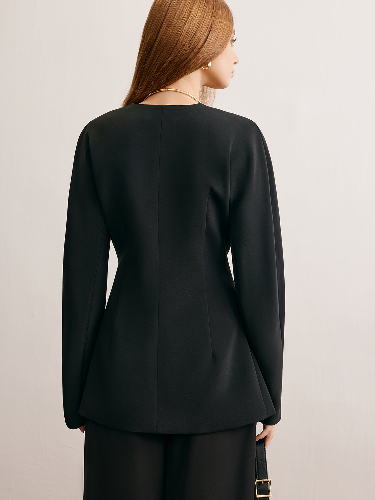 Kullanışlı Ayırıcı Düğme Sıkan Blazer