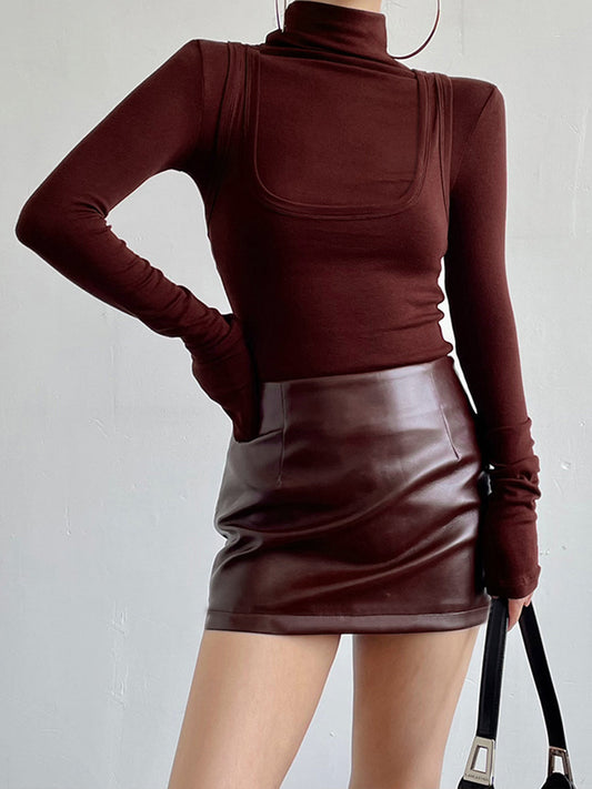 2'si 1 arada Yüksek Yaka Jarse Üst